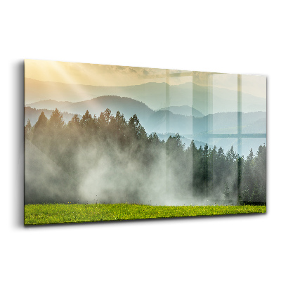 Sklenený obraz Hory krajina beskidy poľsko