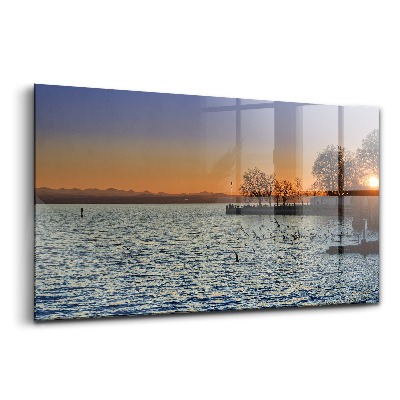 Sklenený obraz Bodamské jazero v Nemecku