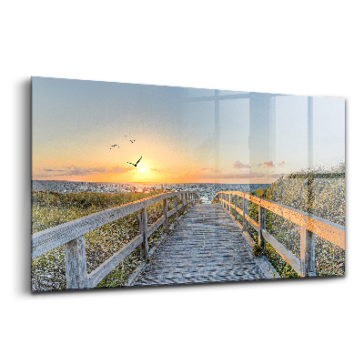 Luxusný sklenený obraz Dovolenka na pláži v Nemecku