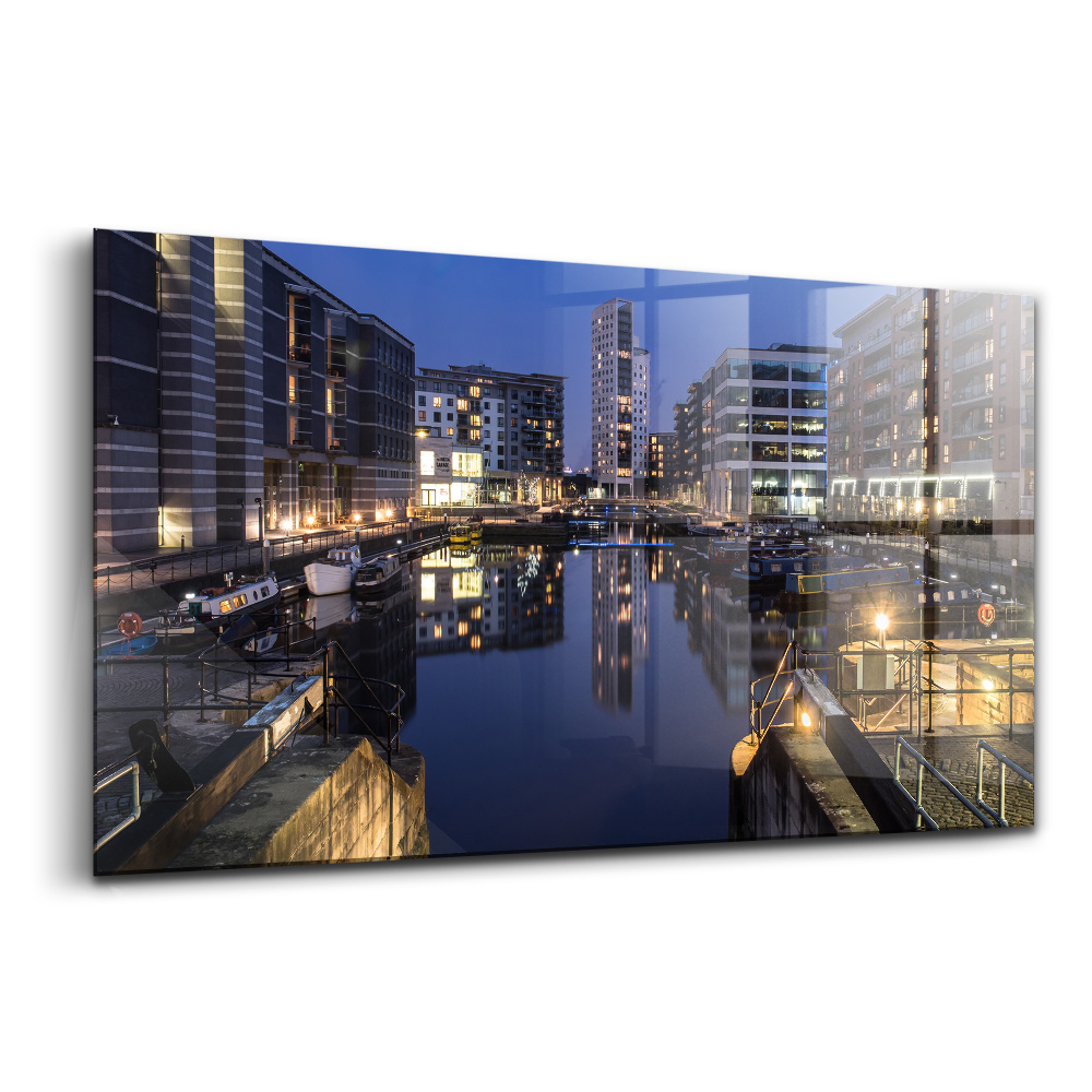 Sklenený obraz Mesto Leeds osvetlené v noci