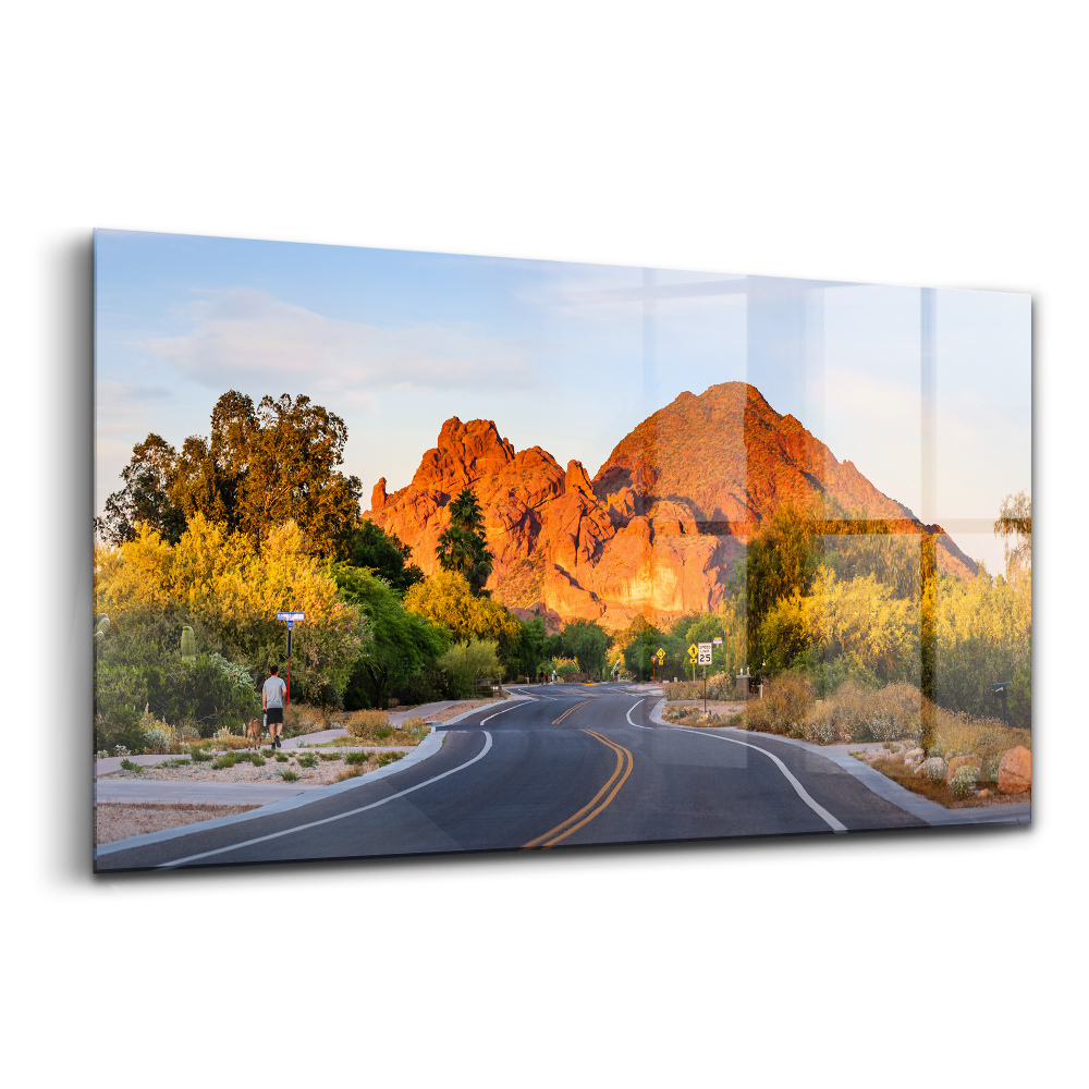 Luxusný sklenený obraz Pohľad na horu Camelback