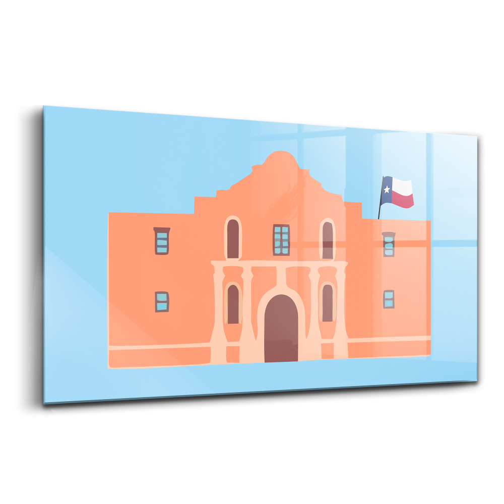 Luxusný sklenený obraz Pamätník Alamo v Texase