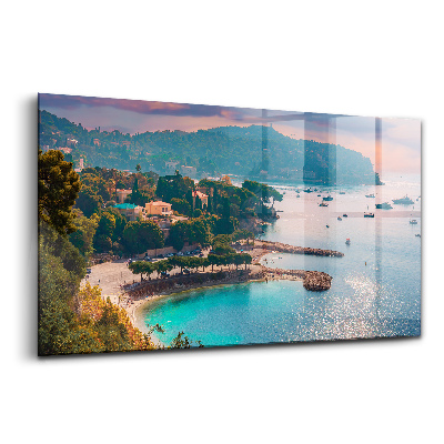 Obraz na skle Pohľad na azúrové pobrežie