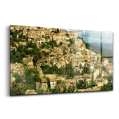 Sklenený obraz Zámok Provence vo Francúzsku