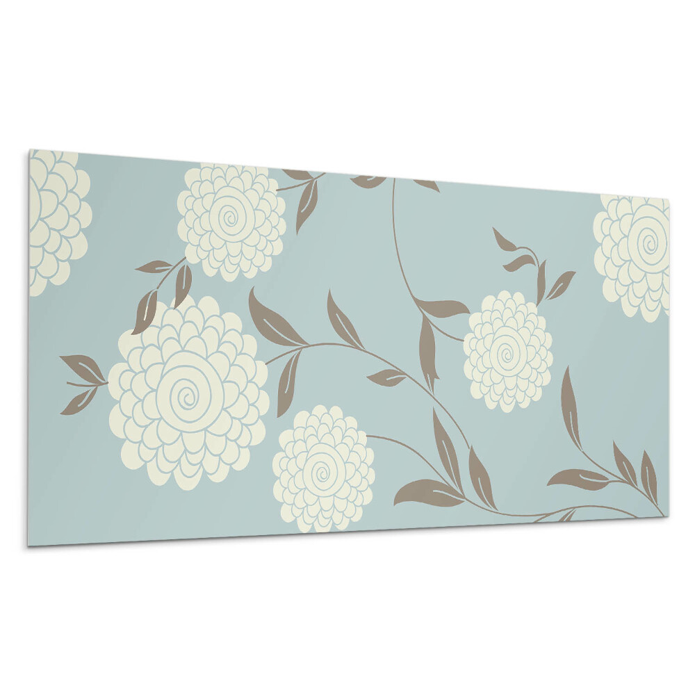 Stenový panel Kvetinový vzor s listami