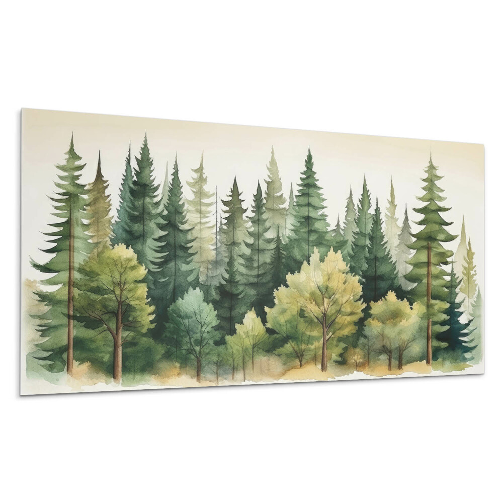 Pvc panel na stenu Hustý les so stromami