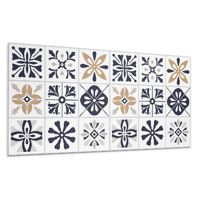 Obkladový panel na stenu Dekoratívne vzory v dlaždiciach