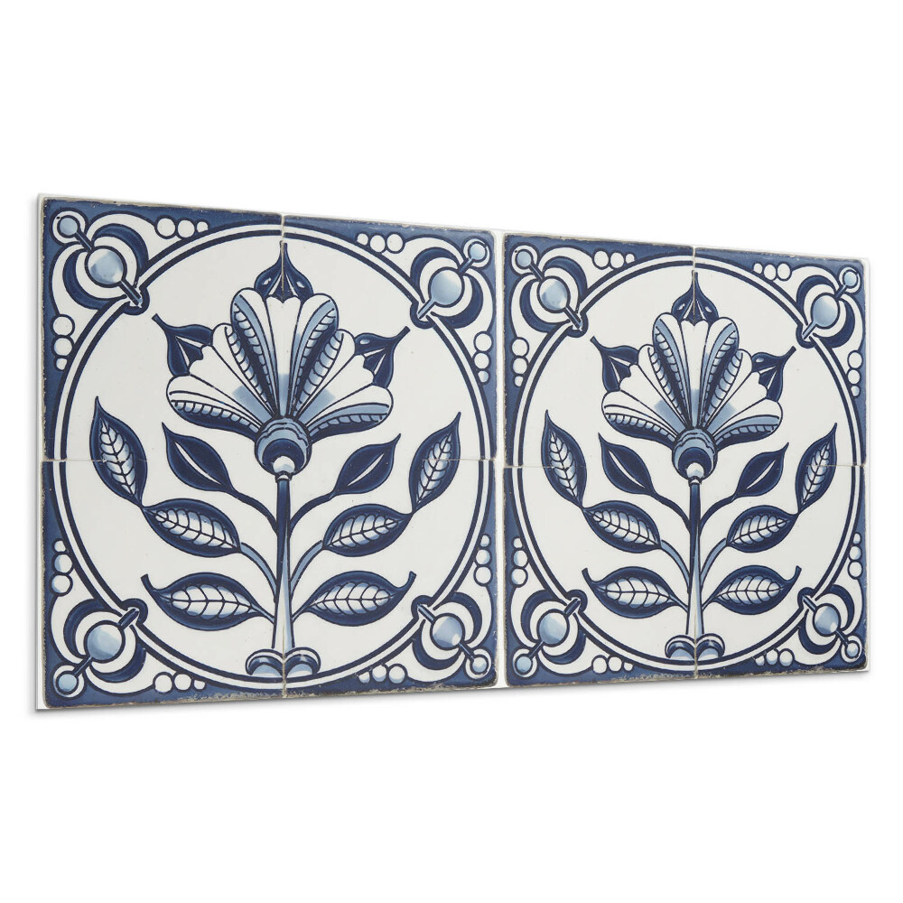 Pvc panel na stenu Kvetinový vzor na dlaždici