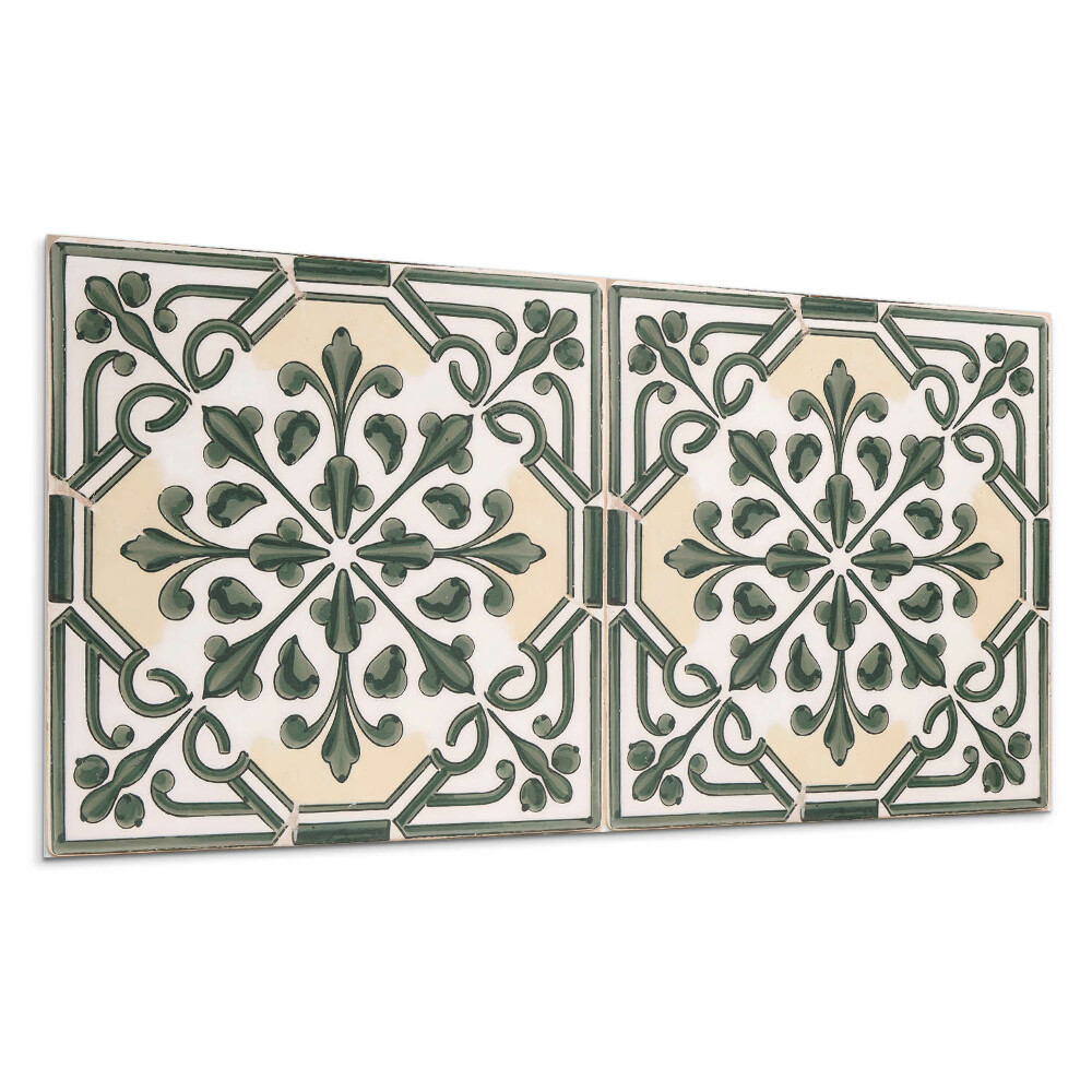 Stenový panel Rastlinný vzor na dlaždici