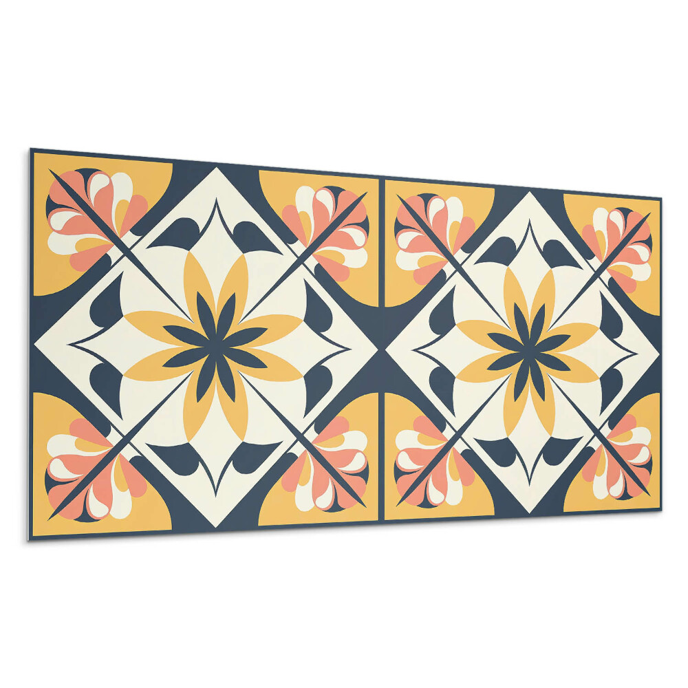 Pvc panel na stenu Kvetinový vzor v kosoštvorci