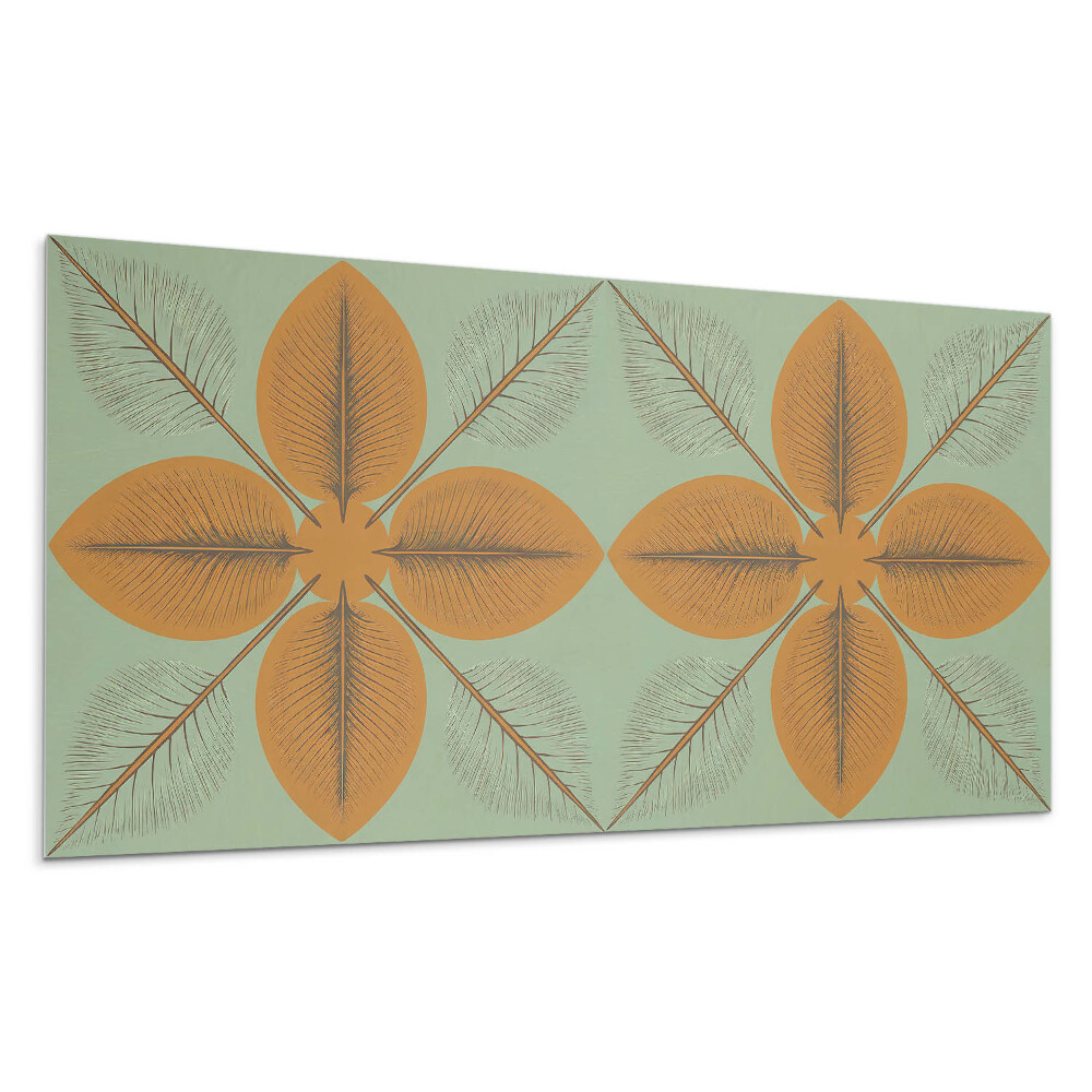 Panel na stenu Listy v symetrickom vzore