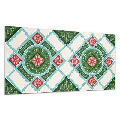 Obkladový panel na stenu Kvetinový vzor v kosoštvorci