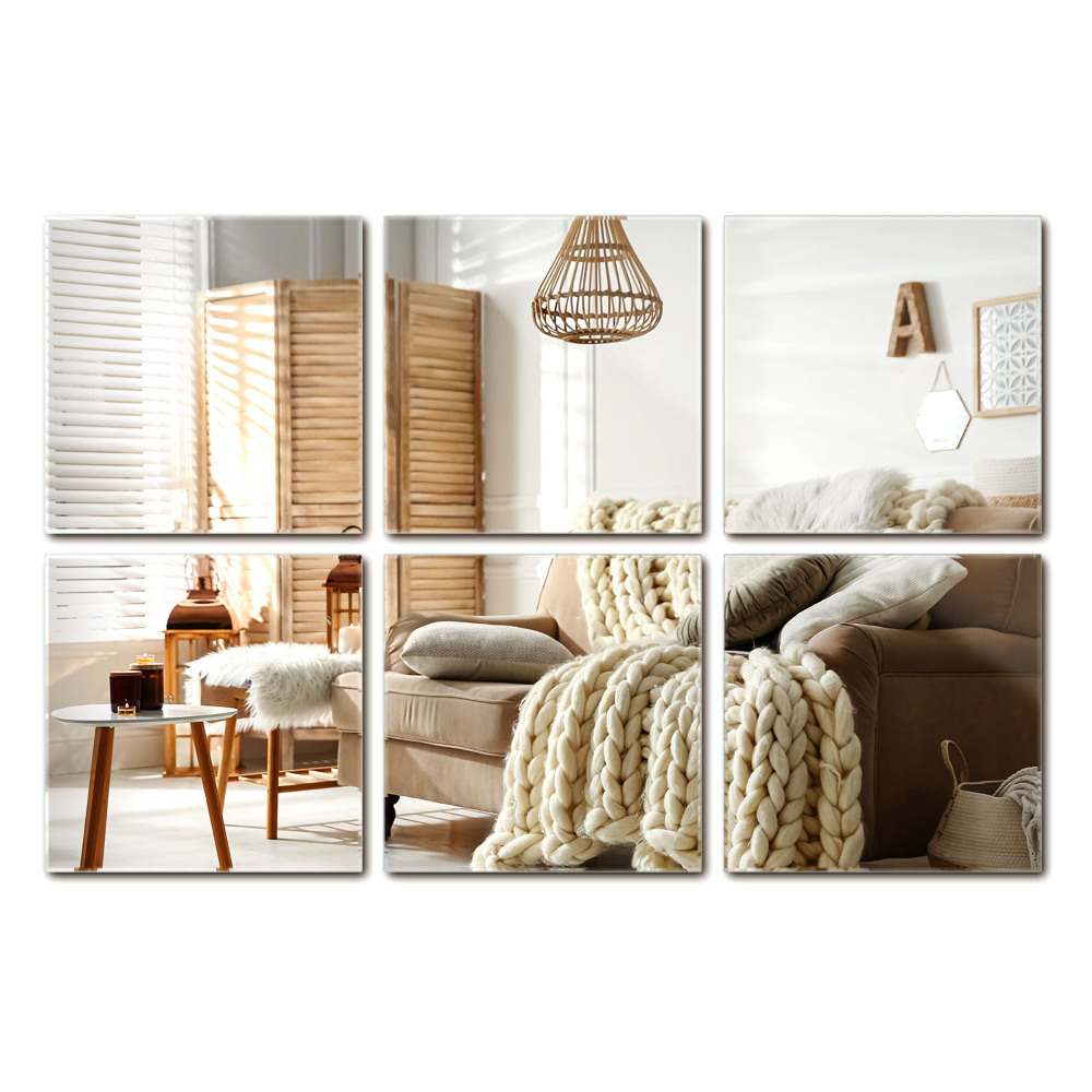 Zrkadlové dlaždice štvorcové