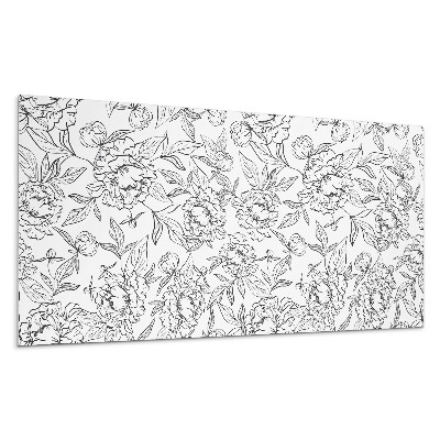 Pvc panel na stenu Kvetinový vzor s listami