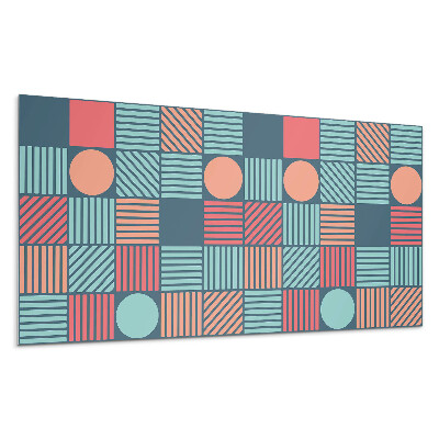 Nástenný panel PVC Geometria s farebnými tvarmi