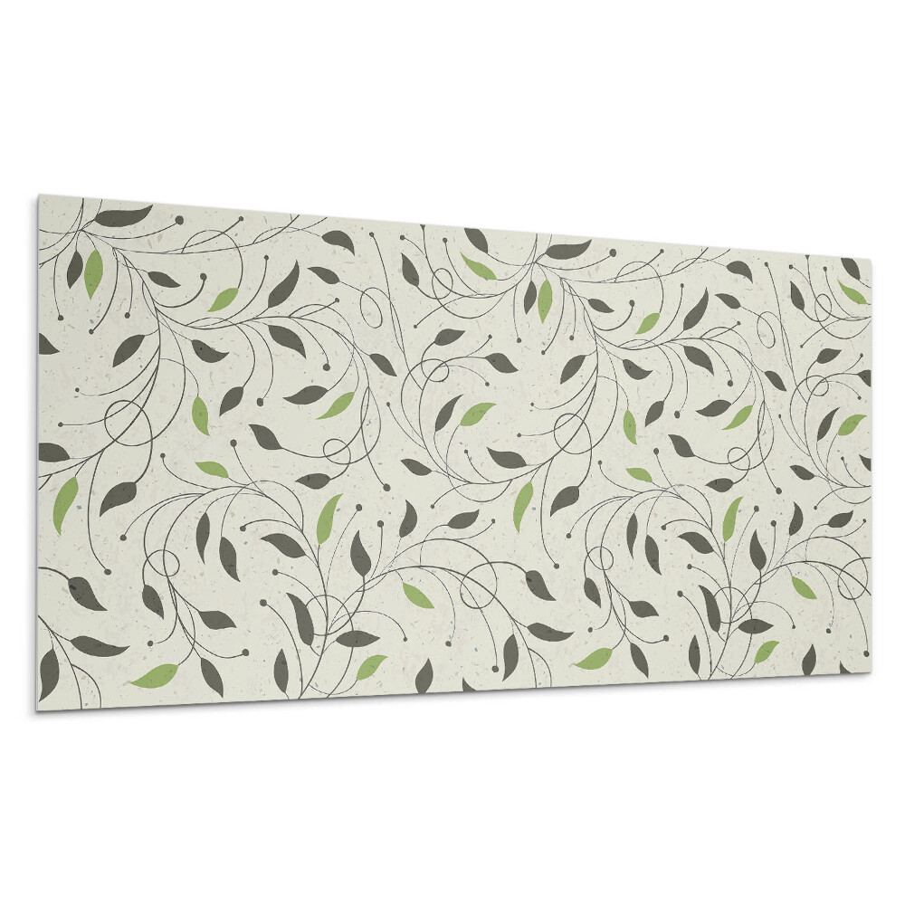 Pvc panel na stenu Vzor s listami a vetvičkami