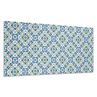 Stenový panel Geometrický vzor s kvetinovým motívom