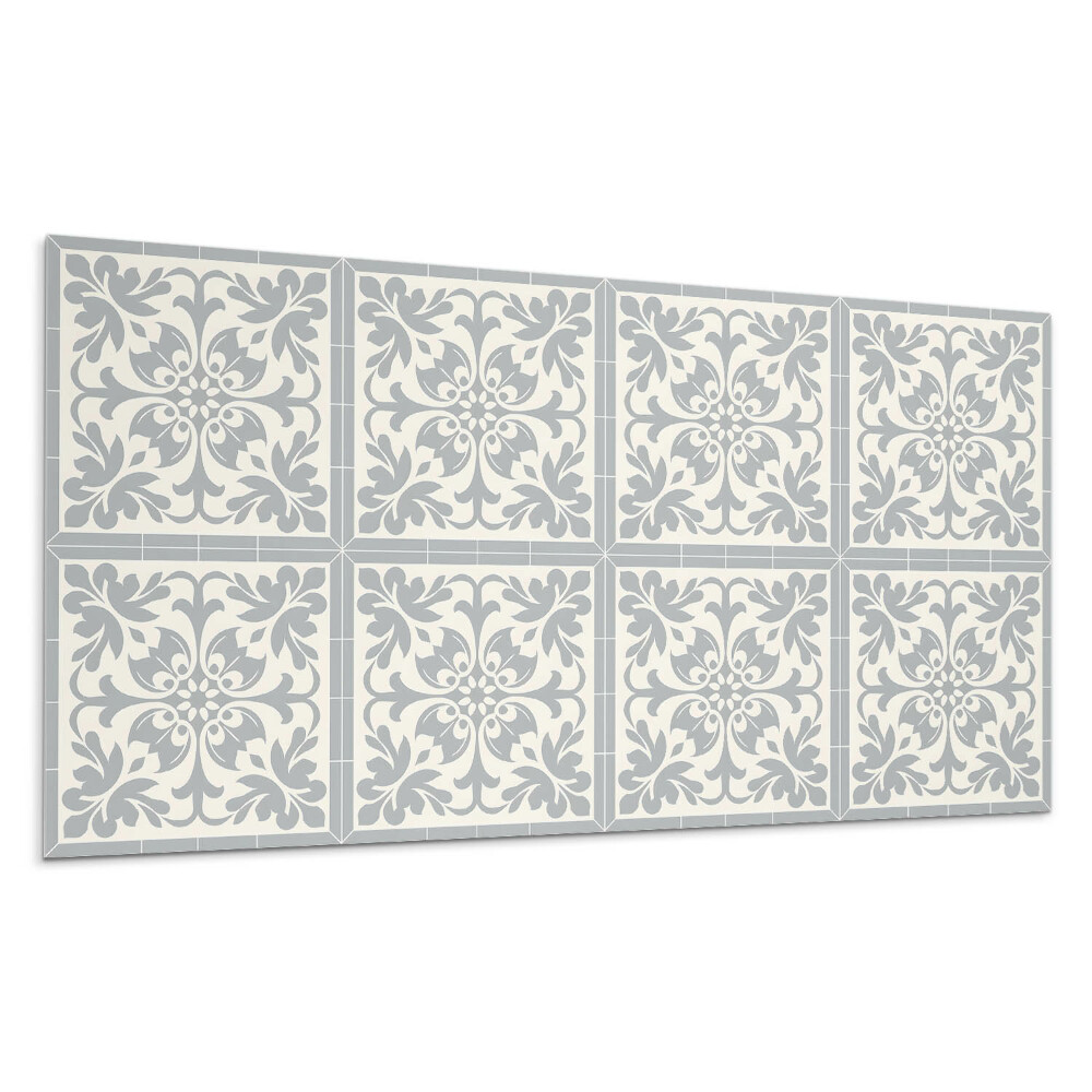 Pvc panel na stenu Rastlinný vzor na dlaždiciach