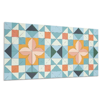 Stenový panel Geometrický vzor s kvetom