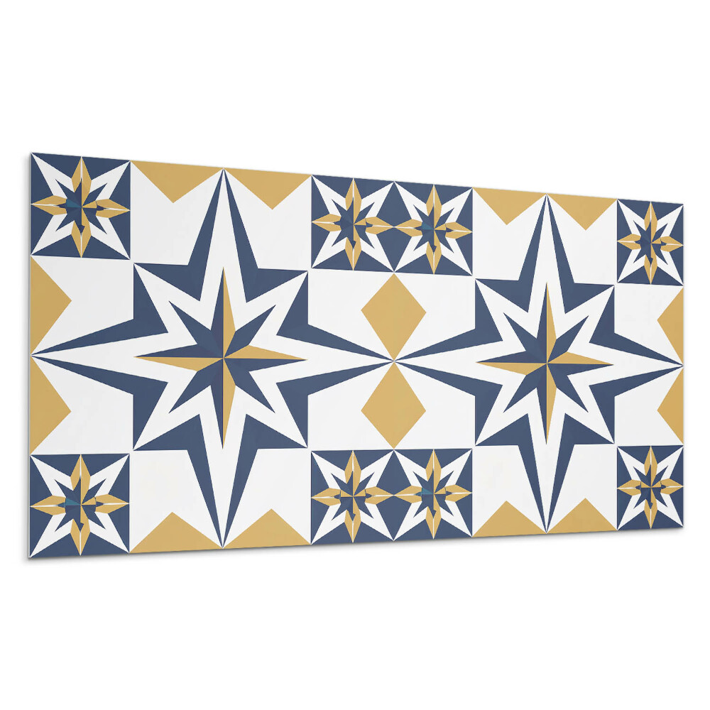 Stenový panel Geometrické hviezdy v štvorcoch