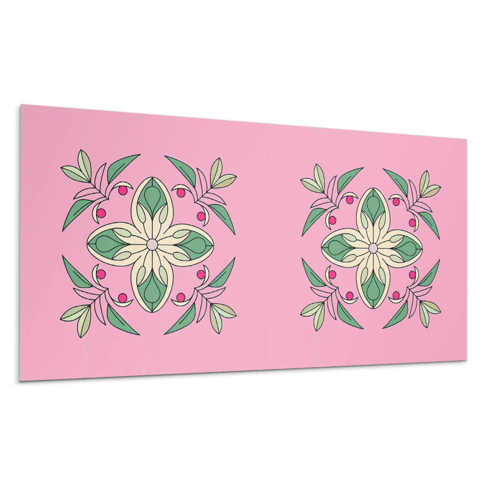 Pvc panel na stenu Kvetinový vzor s listami