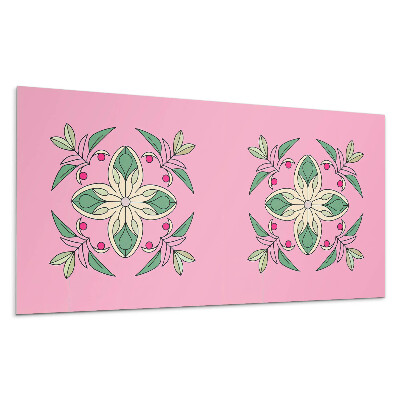 Pvc panel na stenu Kvetinový vzor s listami