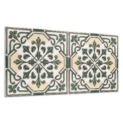 Stenový panel Rastlinný vzor na dlaždici