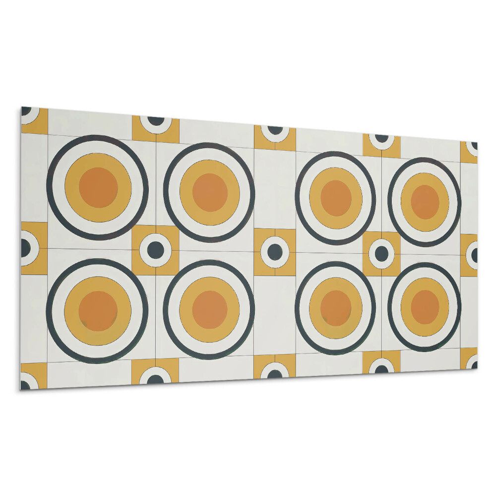 Stenový panel Geometria kruhov a štvorcov