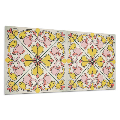 Stenový panel Kvetinový vzor s ornamentami