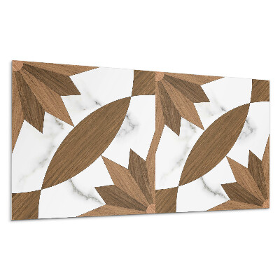 Pvc panel na stenu Geometrický vzor s drevom