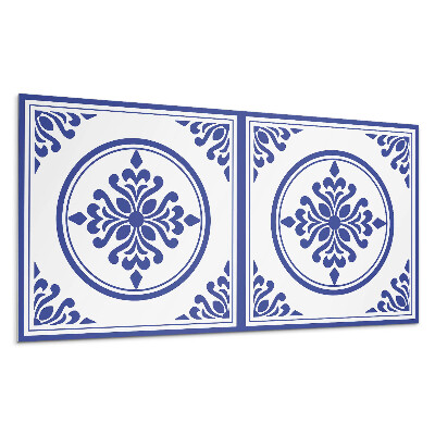 Stenový panel Vzor s kruhmi a kvetmi