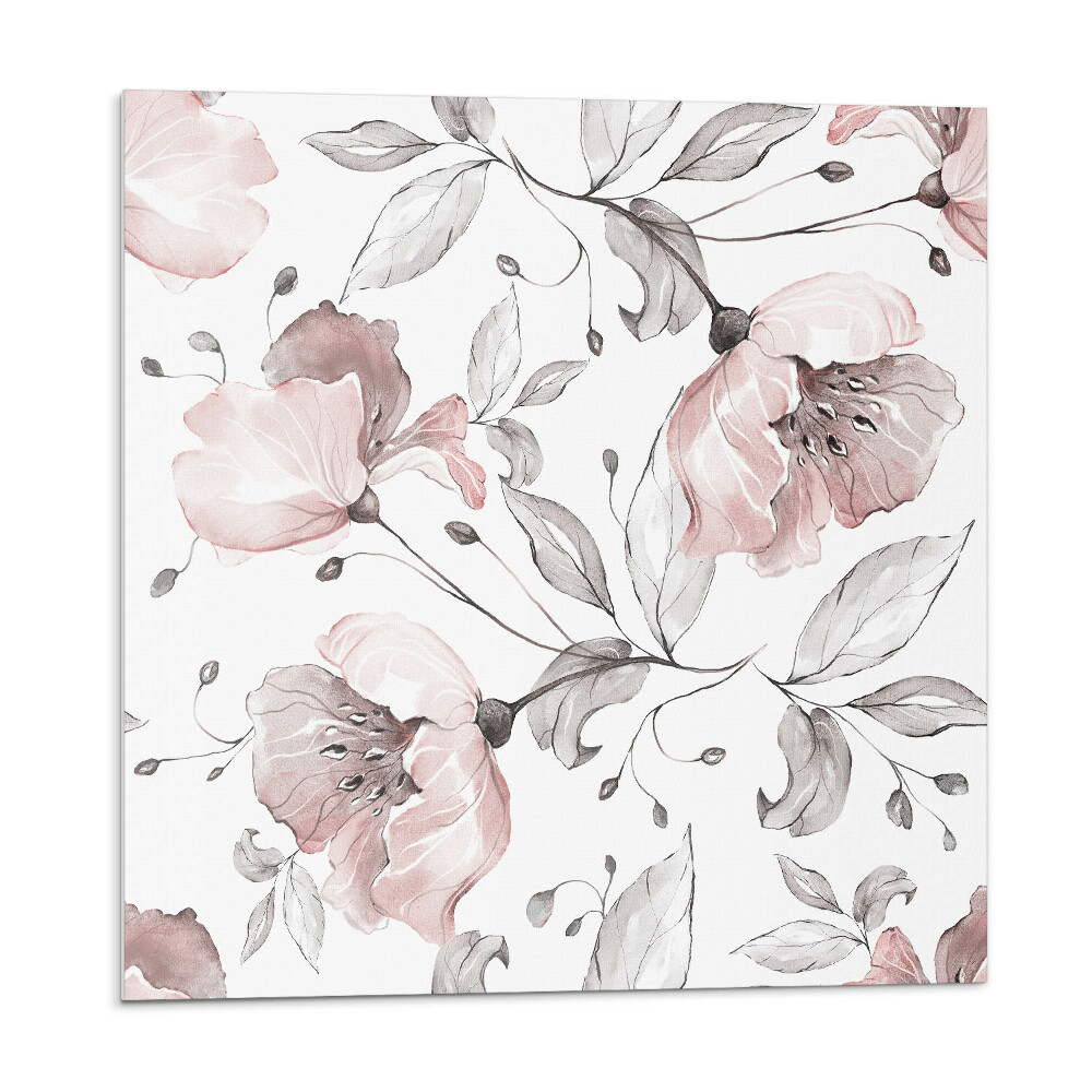 Dekoratívny nástenný panel Kvetinový motív v akvarelovom štýle