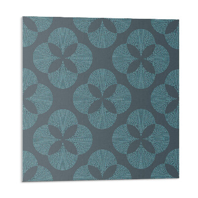 Stenový panel Kvetinový vzor s kruhmi