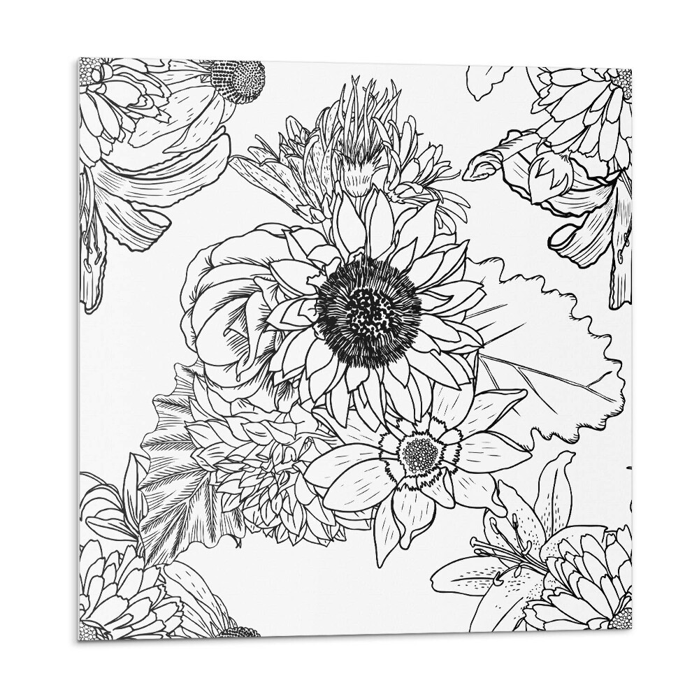 Dekoratívny nástenný panel Kvetinový vzor v rade