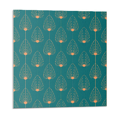 Dekoratívny nástenný panel Listový motív s kruhmi