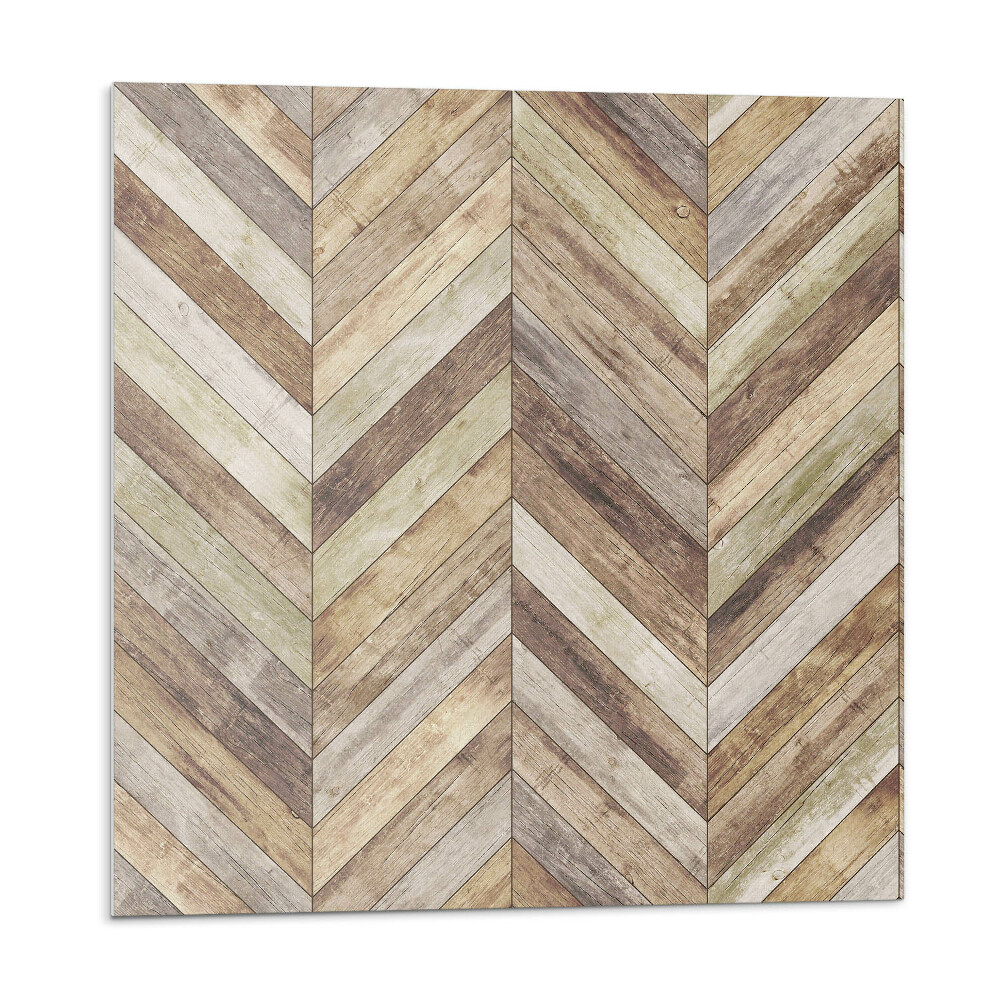 Stenový panel Vzor rybej kosti vyrobený z drevených dosiek