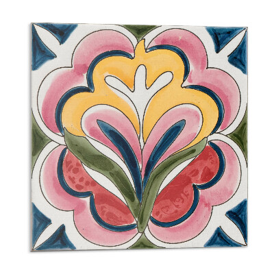 Dekoratívny nástenný panel Kvetinový motív na dlaždici