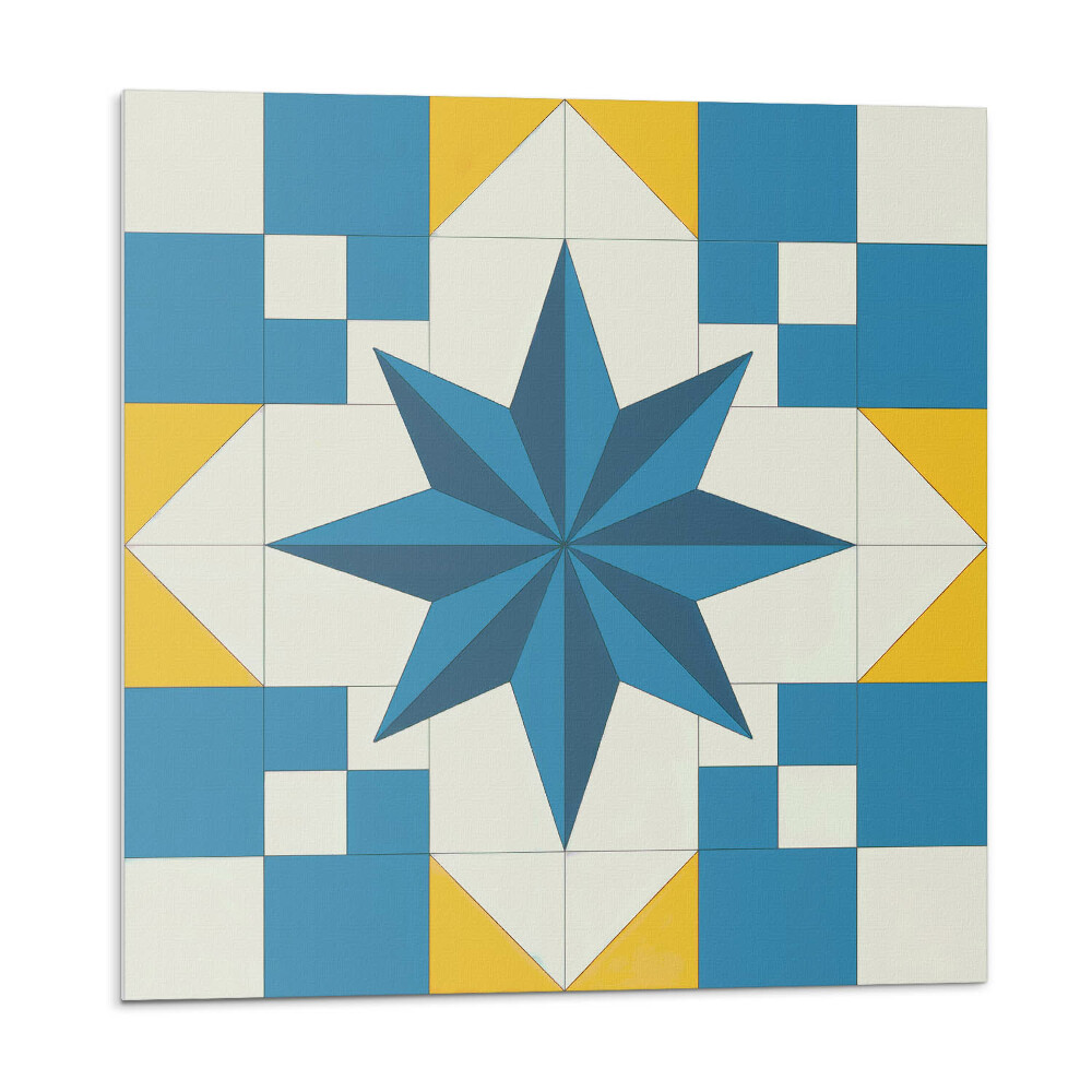 Stenový panel Vzor hviezdy v geometrickej kompozícii