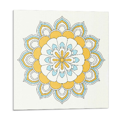 Dekoratívny nástenný panel Kvetinová mandala v umeleckom štýle