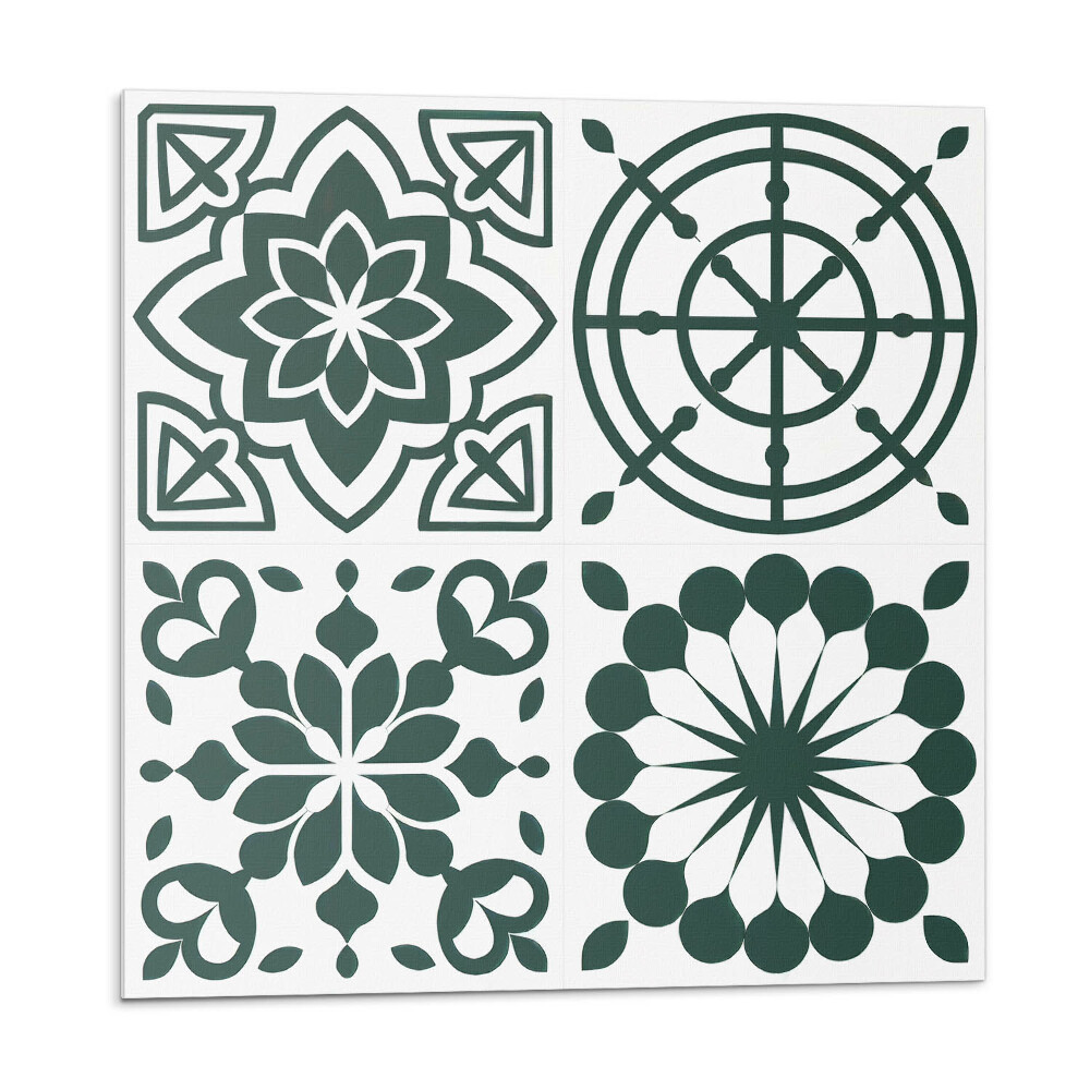 Stenový panel Kvetinovo-geometrický vzor