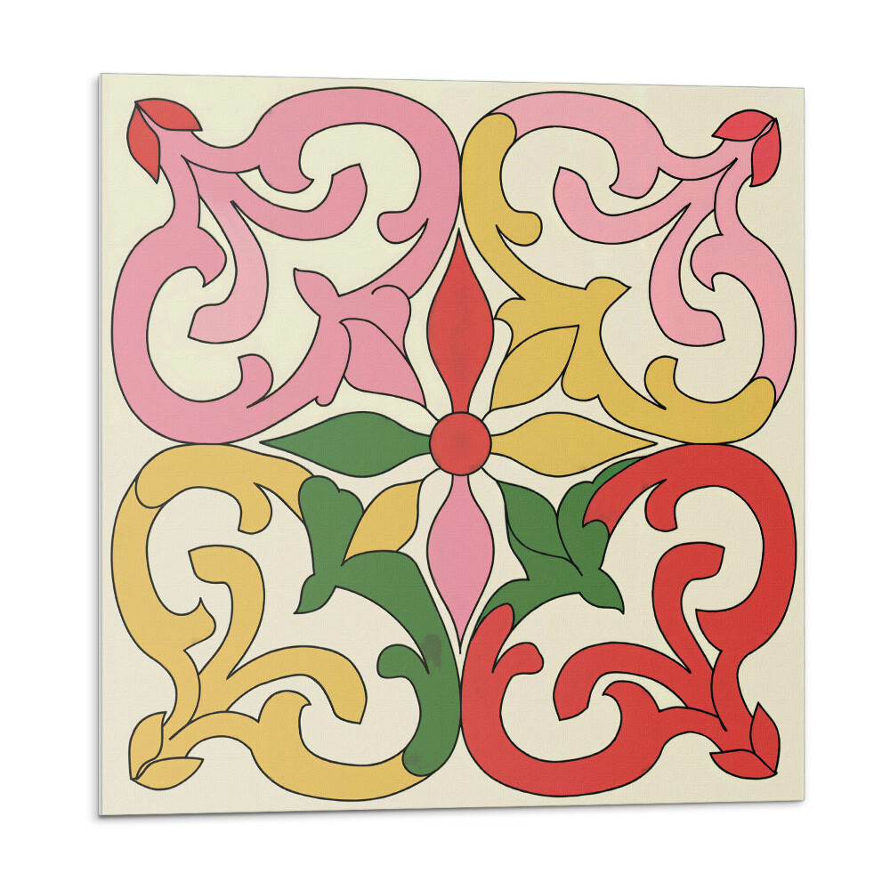 Nástenný panel pvc Kvetinový motív s ozdobnými detailmi