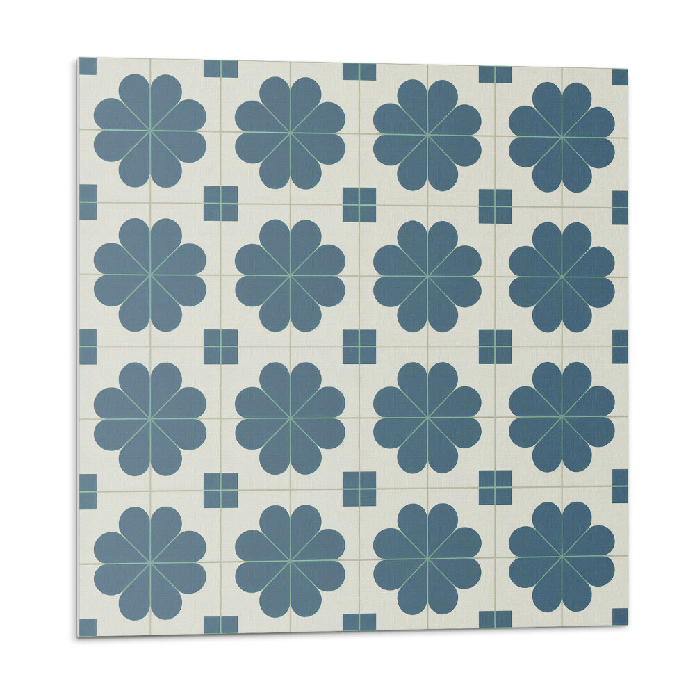 Stenový panel Kockovaný kvetinový motív