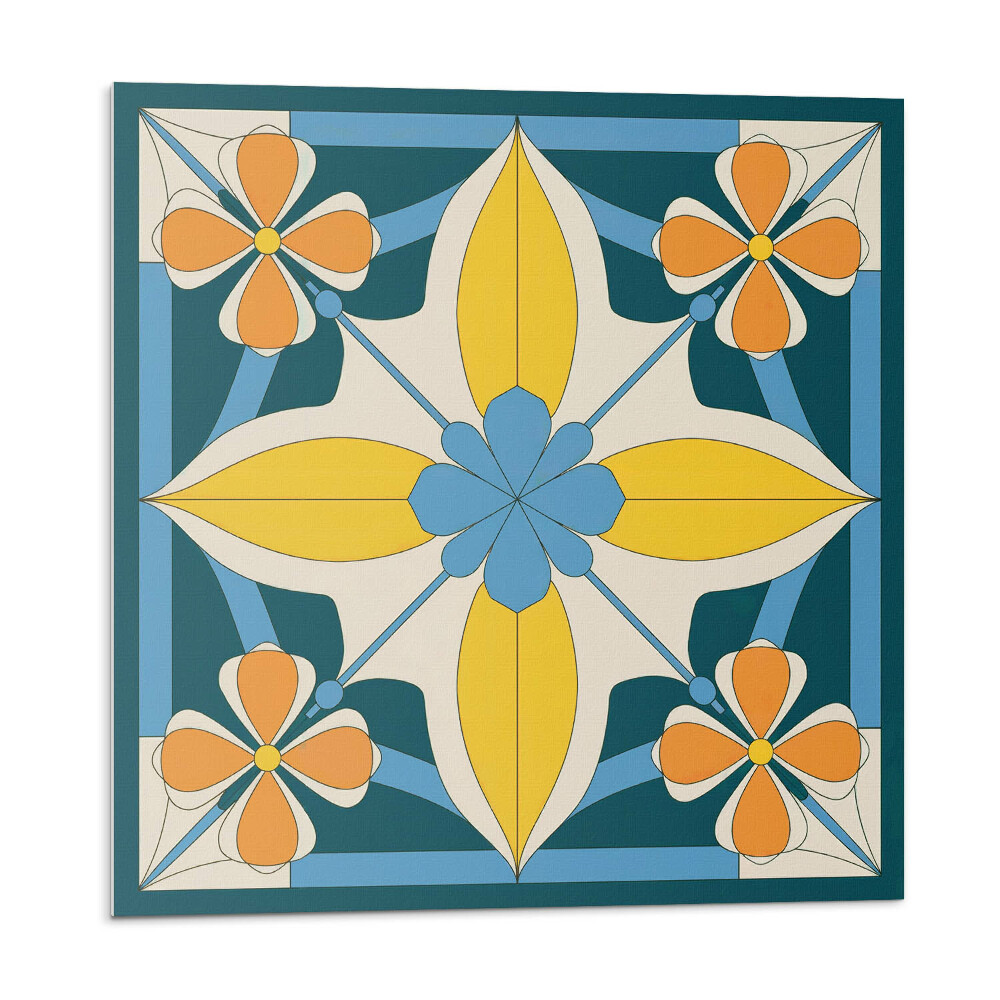 Stenový panel Kvetinová geometria