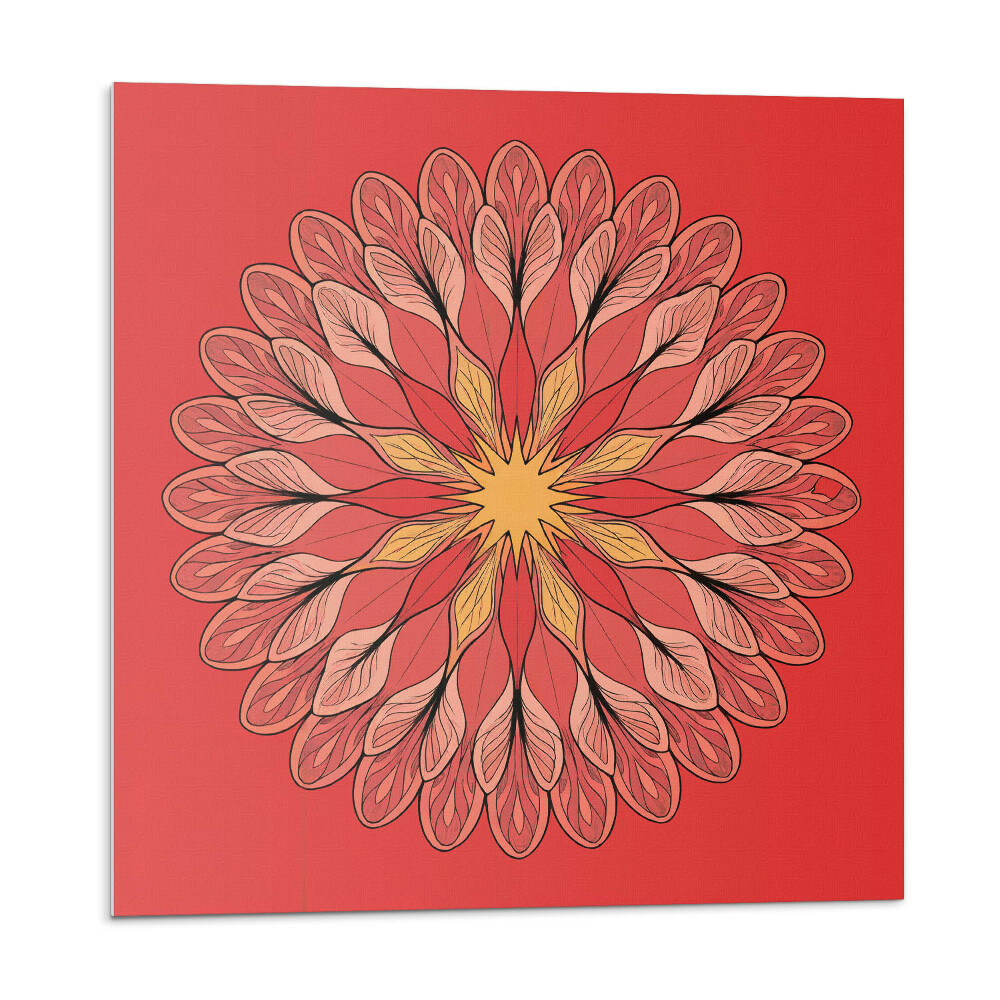 Stenový panel Kvetinová mandala v harmonických tvaroch