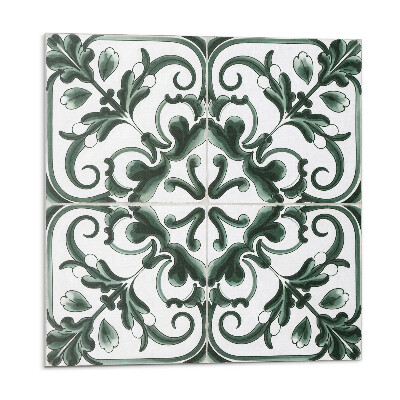 Stenový panel Rastlinné štvorce v geometrickom štýle