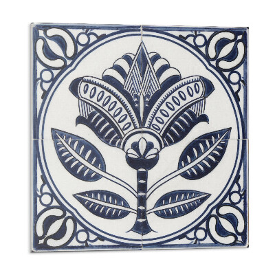 Dekoratívny nástenný panel Kvetinový motív v keramickom štýle