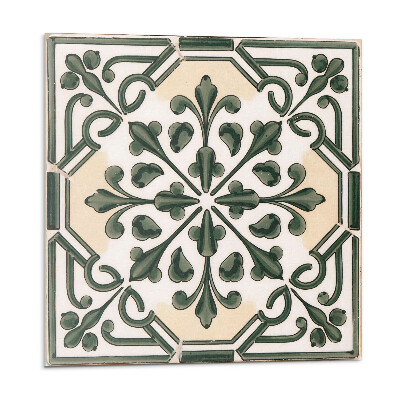 Stenový panel Rastlinný motív na dlaždici