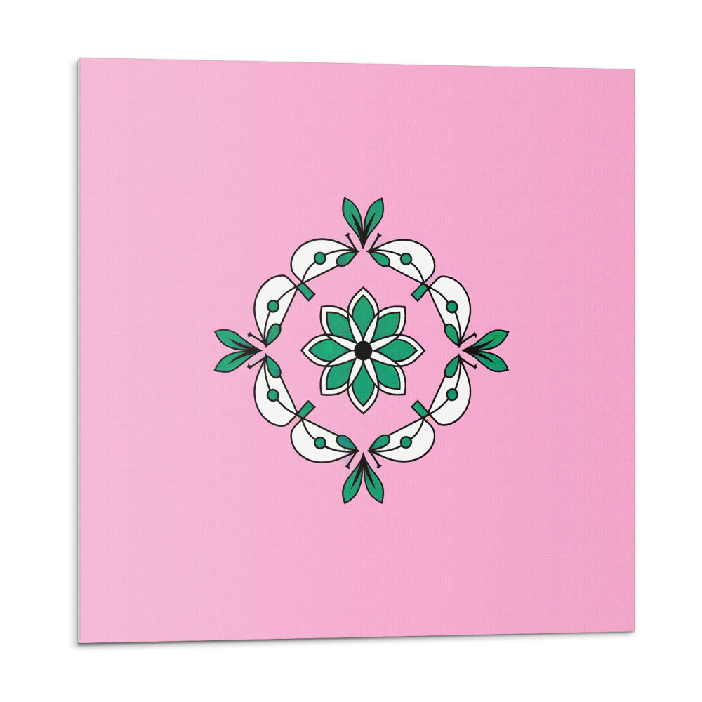 Dekoratívny nástenný panel Kvetinový motív so zelenými listami