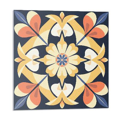 Nástenný panel pvc Kvetinová mandala vo farbách prírody