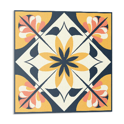 Stenový panel Kvetinový motív v tvare diamantu